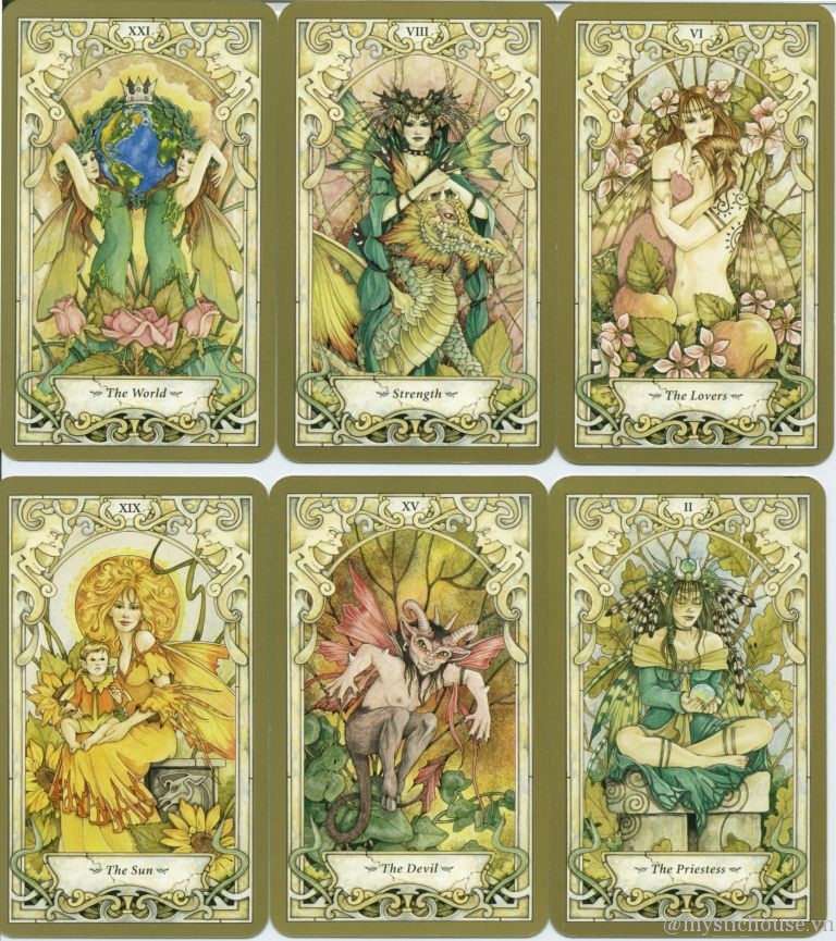 các lá bài trong bộ Mystic Faerie Tarot
