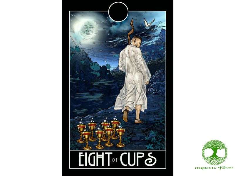 Lá bài Eight Of Cups khi ngược