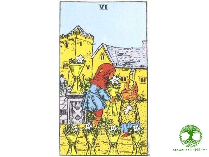 Mô tả lá bài six of cups 