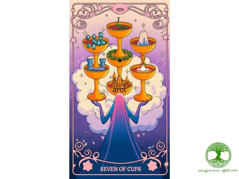 Seven Of Cups có ý nghĩa trong các vị trí trải bài tarot
