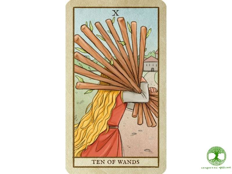 Lá ten of wands mang thông điệp gì trong tarot?