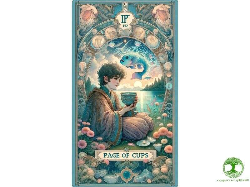Mặt xuôi của page of cups có ý nghĩa 