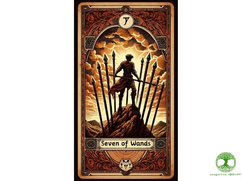 Seven of wands ngược mang thông điệp cảnh báo nào?