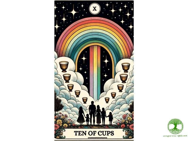 Ý nghĩa xuôi của lá bài ten of cups 
