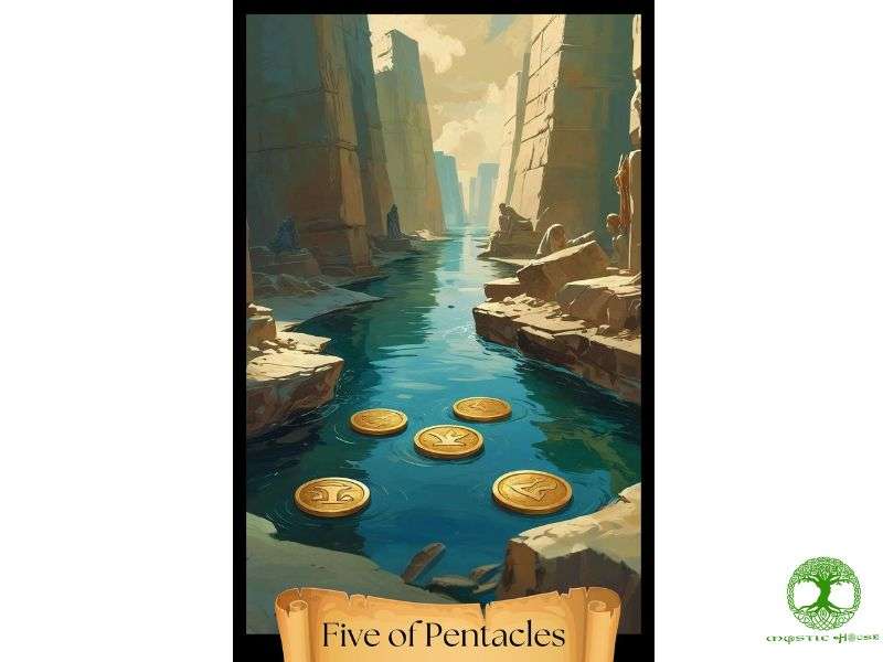 Five of pentacles có mối liên hệ với các lá bài tarot khác