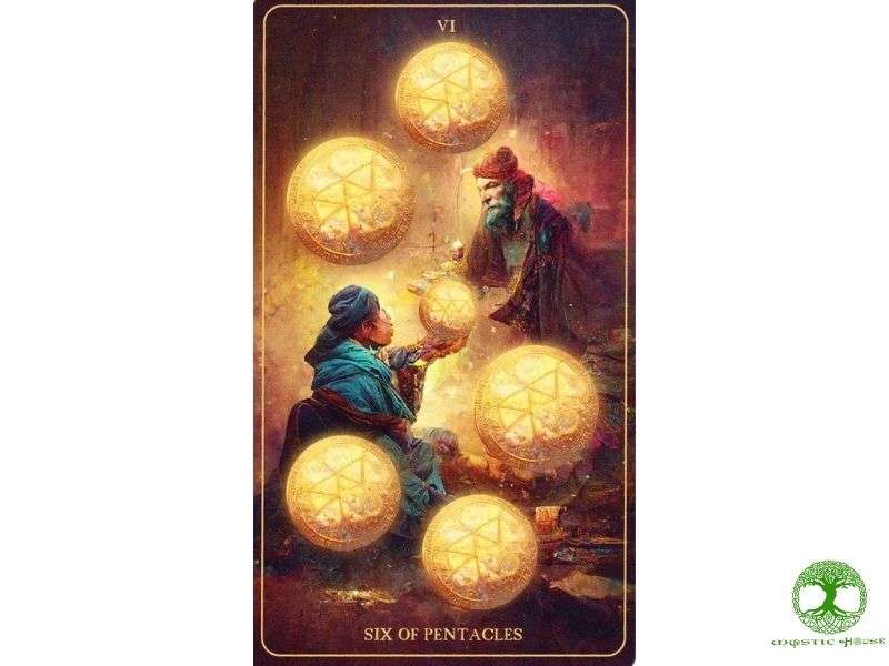 Lá bài six of pentacles mang thông điệp gì khi xuất hiện ngược?
