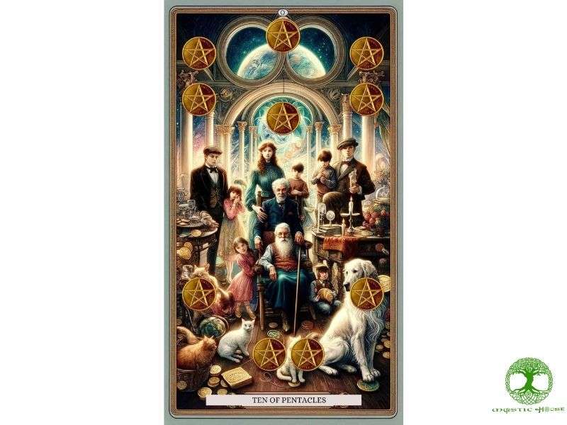 Lá bài ten of pentacles ảnh hưởng thế nào đến tình yêu?
