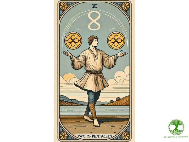 Two of pentacles kết hợp với các lá bài khác thì tạo ra những ý nghĩa mở rộng nào?
