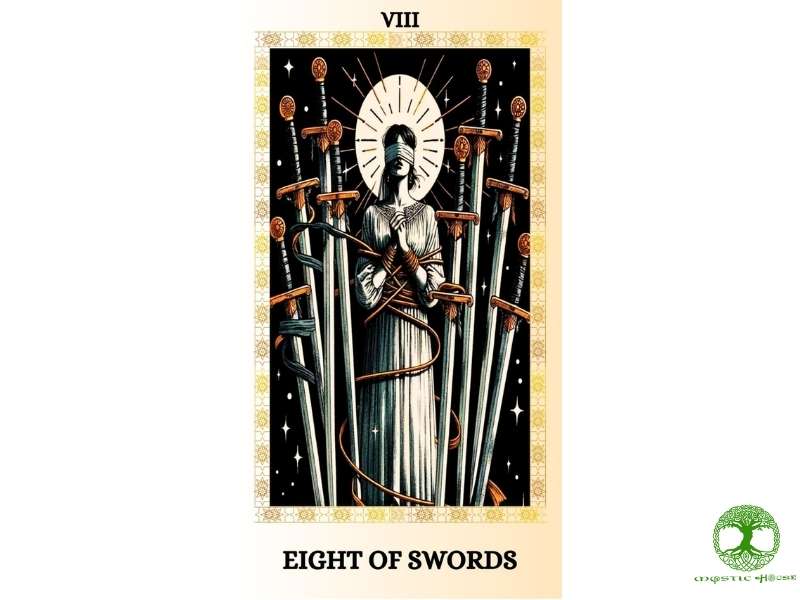 Ý nghĩa lá bài eight of swords khi ở vị trí xuôi là gì?