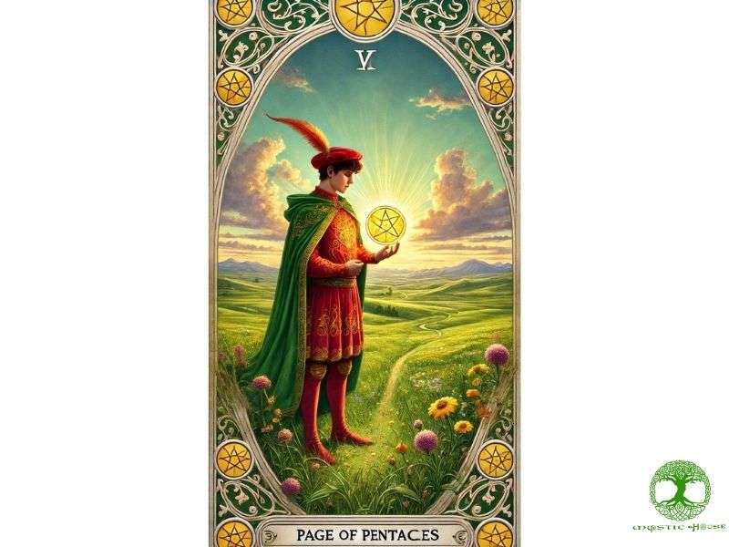 Ý nghĩa lá bài page of pentacles khi xuất hiện xuôi là gì?