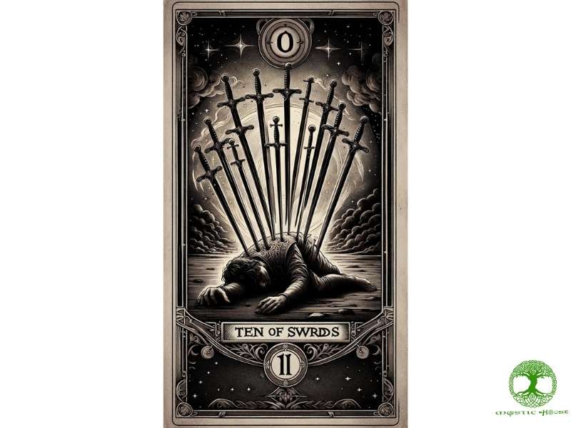 Ý nghĩa lá bài ten of swords xuôi nói lên điều gì?