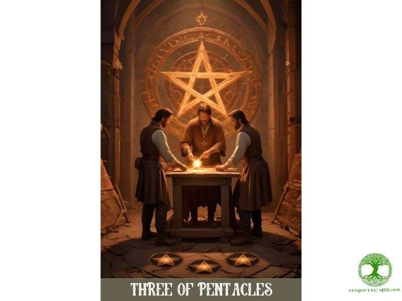Ý nghĩa xuôi của lá bài three of pentacles