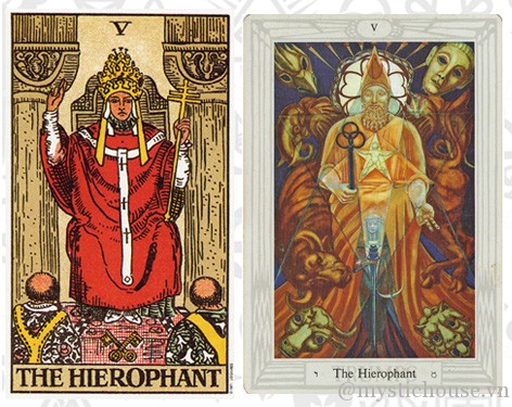 ý nghĩa lá bài The Hierophant trong tarot