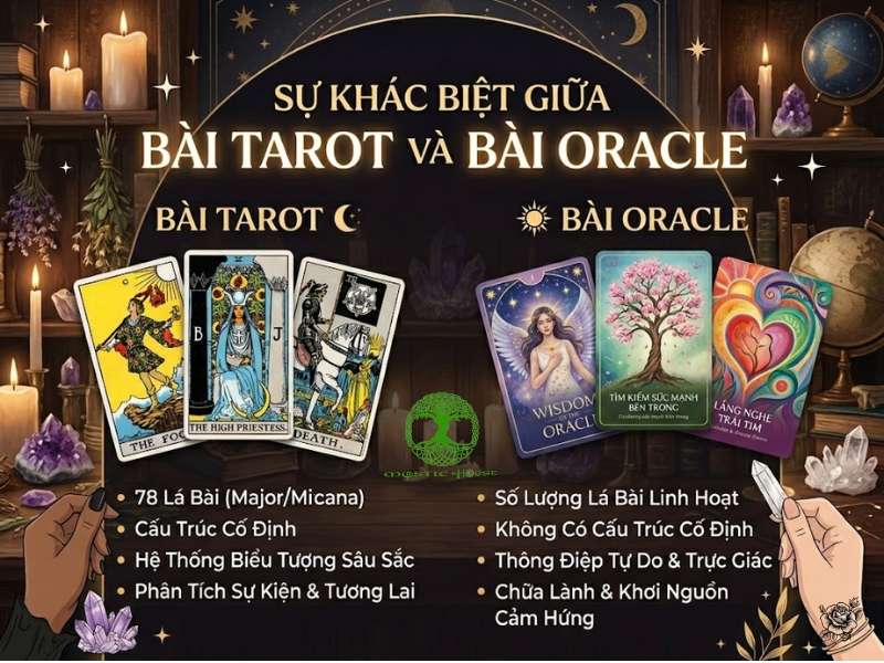 Phân biệt giữa bài tarot và bài oracle