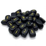 Bộ Đá Runes Black Obsidian 2