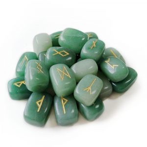 Bộ Đá Runes Green Aventurine 27