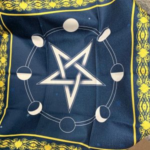 Khăn Trải Bài Tarot Wicca Star Moon Phase 23