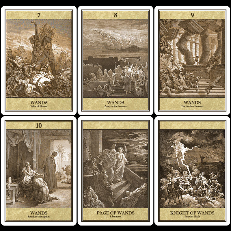 Gustave Dore Great Bible Tarot: cards images