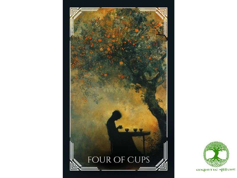 Lá bài Four Of Cups về tình yêu
