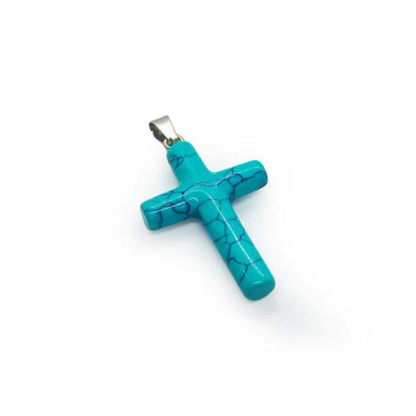 Divine Cross Pendant – Blue Torquoise 2