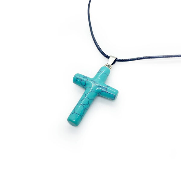 Divine Cross Pendant – Blue Turquoise 1
