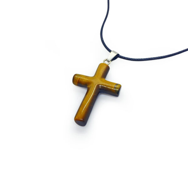 Divine Cross Pendant – Tiger Eye 1