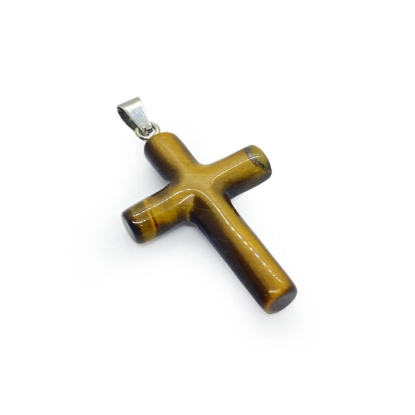 Divine Cross Pendant – Tiger Eye 2