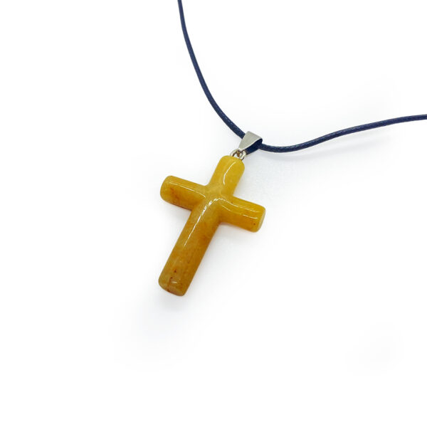 Divine Cross Pendant – Yellow Aventurine 1