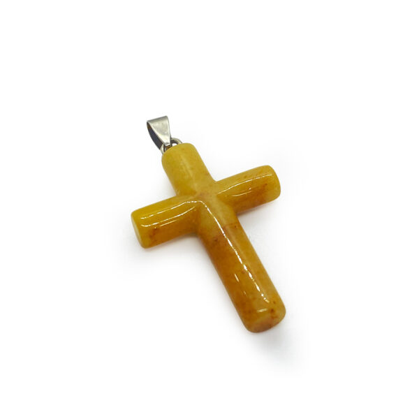Divine Cross Pendant – Yellow Aventurine 2