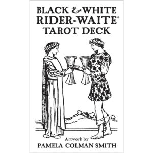 Black and White Rider Waite Tarot Deck 16