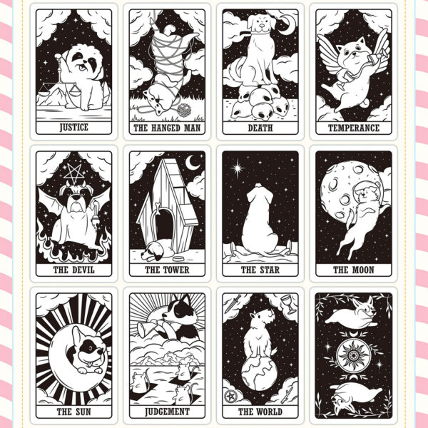 Leisurely Dog Tarot – Black and White Edition 2